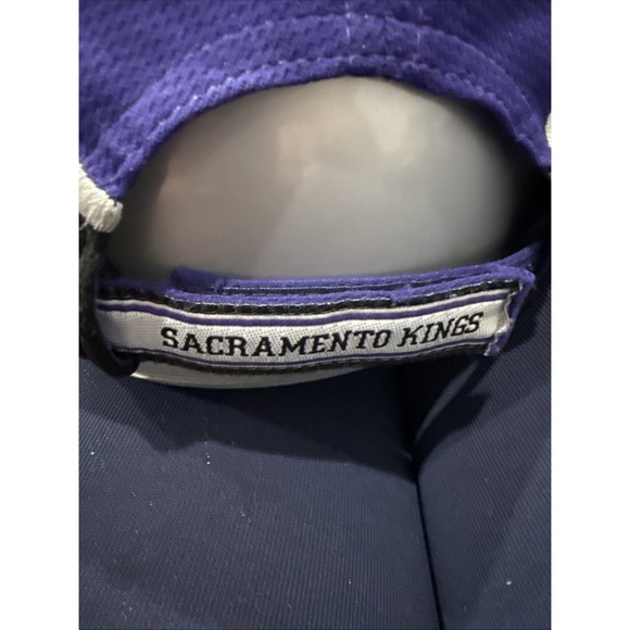 Sacramento Kings Logo Athletic Adjustable Hat / Cap Purple White Embroidery H177 - Picture 3 of 4